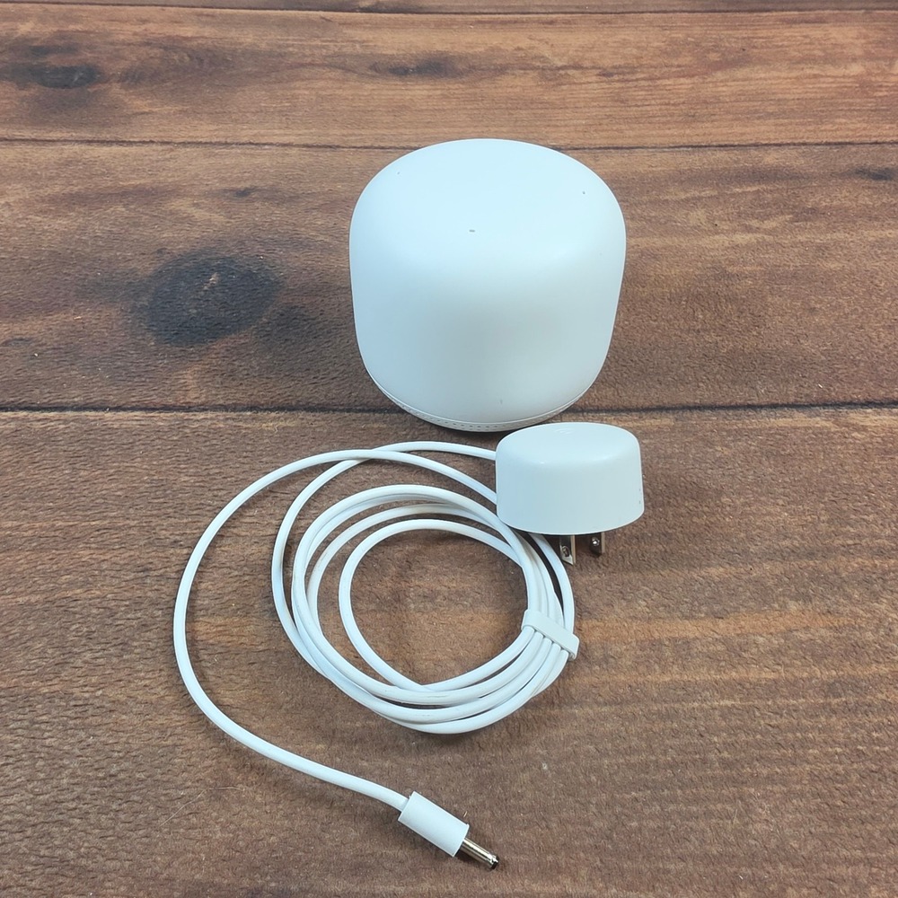 Google Nest Wifi Point Add-on Speaker H2E White Excellent Mesh Wi-Fi Extender